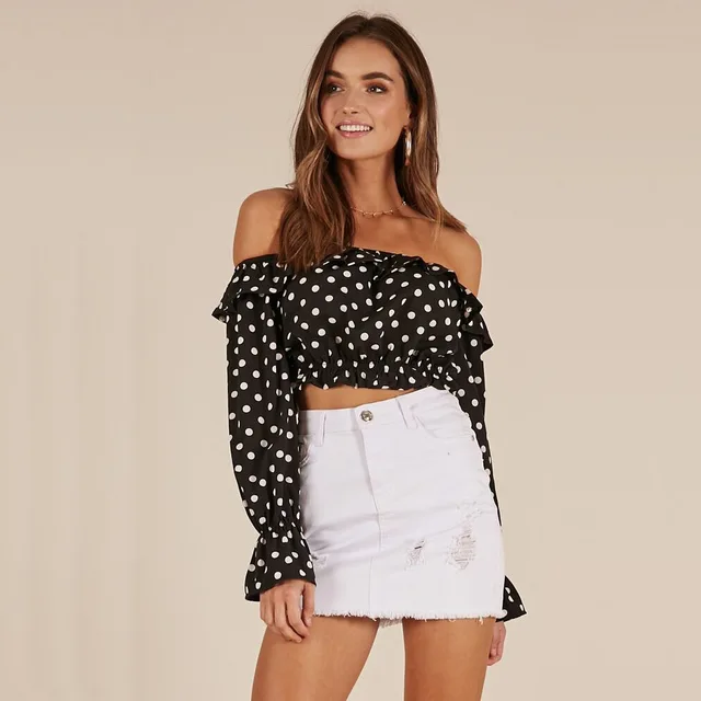 off shoulder full sleeve top