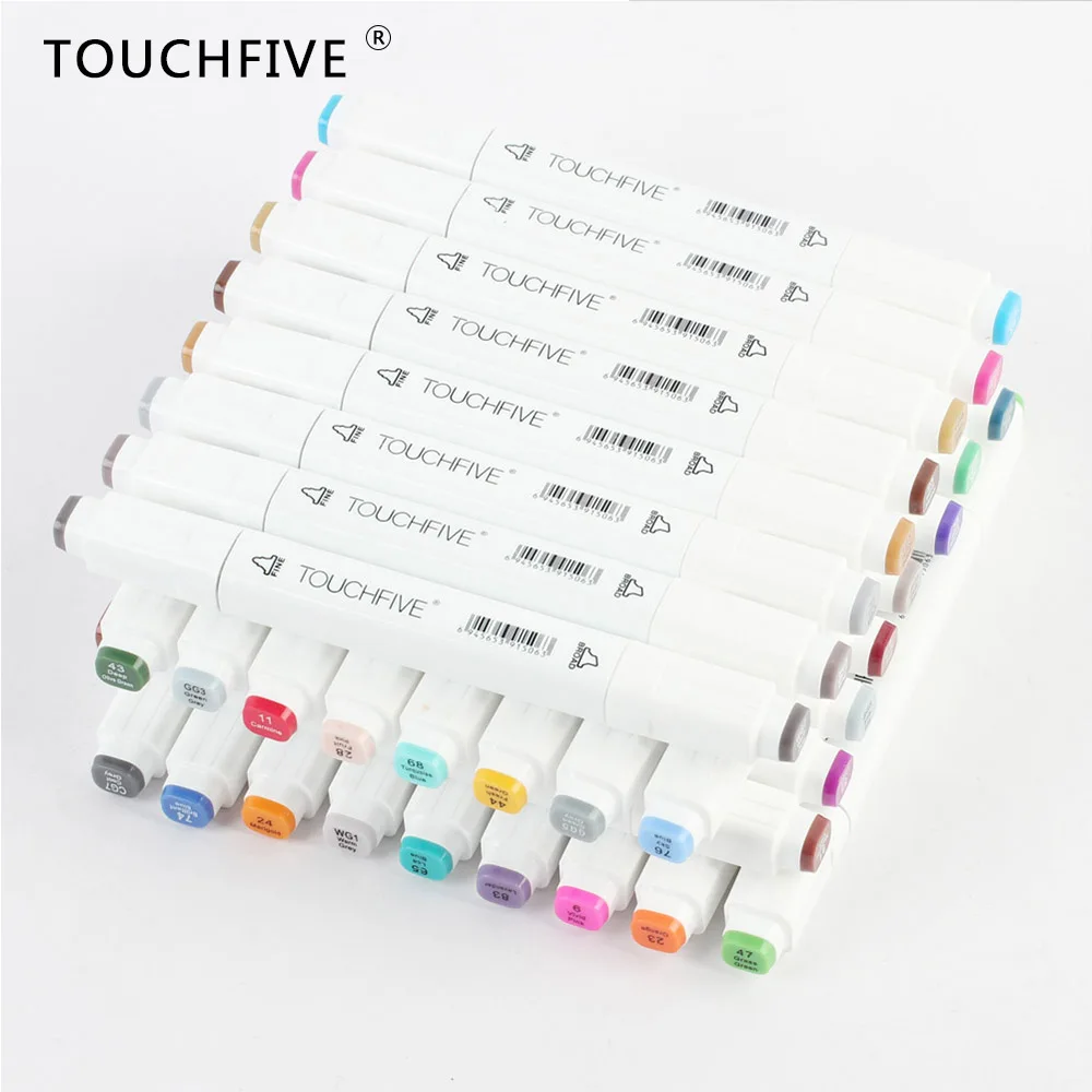 

TouchFIVE 168 Colors Art Marker Set Alcohol Based Brush Pen Liner Dual Handle Sketch Markers Twin Drawing Manga Art Supplies