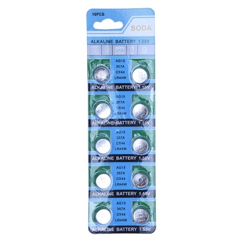 

Set of 10 Batteries AG13 LR44 G13-A D303 L1154 L1154F EPX76 A76 RW82 357 SR44 alkaline #8