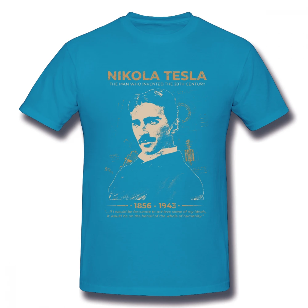 Хипстерская Футболка Nikola Tesla, большие размеры, Мужская футболка для отдыха, уникальный для мужчин, Графический Топ, футболки, модная новинка, топ, дизайн - Цвет: Королевский синий