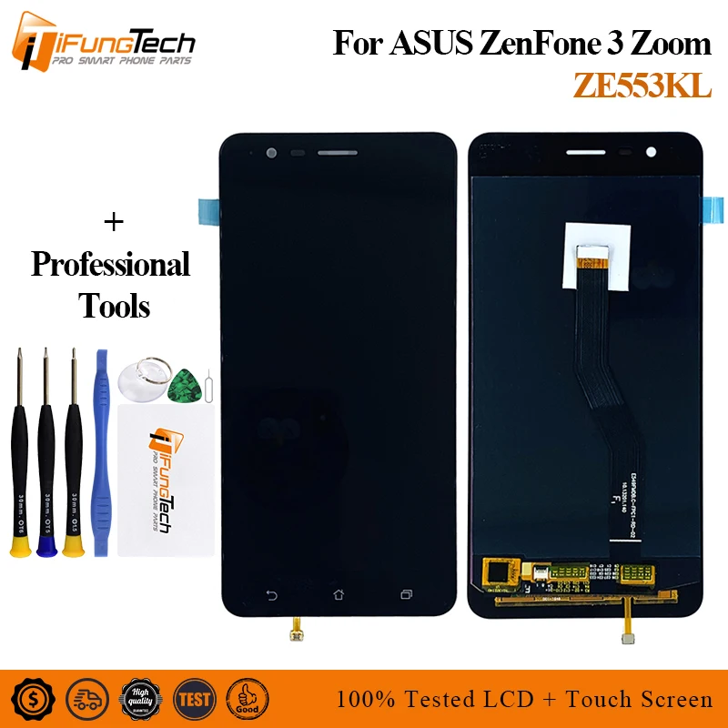 

5PCS A++ LCD For ASUS ZenFone 3 Zoom ZE553KL ZE553 Z01HDA LCD Screen Display+Touch Panel Digitizer With Frame For ZE553KL Z01HDA