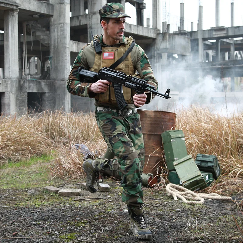 Тактическая камуфляжная военная форма, костюм для мужчин, армейская одежда США, военная боевая рубашка, брюки-карго, военная униформа, Боевая форма