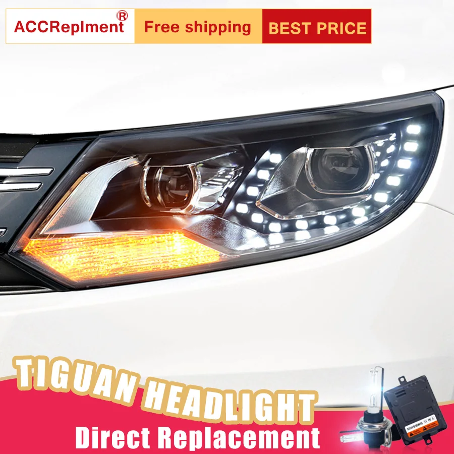 2 шт. светодиодный ные фары для VW Tiguan 2013 2015 Автомобильные ангельские глазки