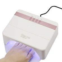 Брендовая Starone 60 Вт УФ светодиодная лампа для сушки ногтей двойная УФ лампа для отверждения УФ-гель для ногтей с датчиком умный таймер лампа для ногтей