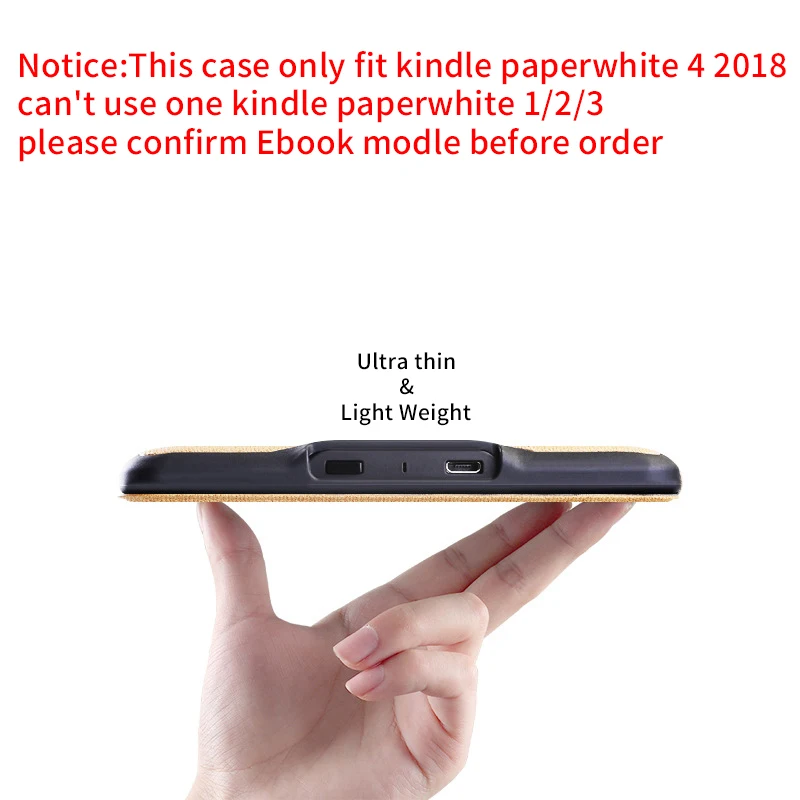 Чехол из искусственной кожи для kindle paperwhite 4 2018 с рисунком оленя силиконовая