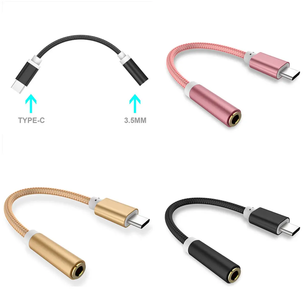 Usb Typec To 3.5mm Headphone Jack Aux Audio Cable Adapter For Xiaomi