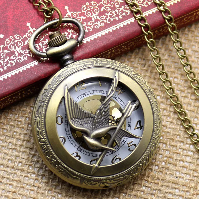Винтажные мужские карманные часы в стиле стимпанк с двойным дисплеем и римскими цифрами P427