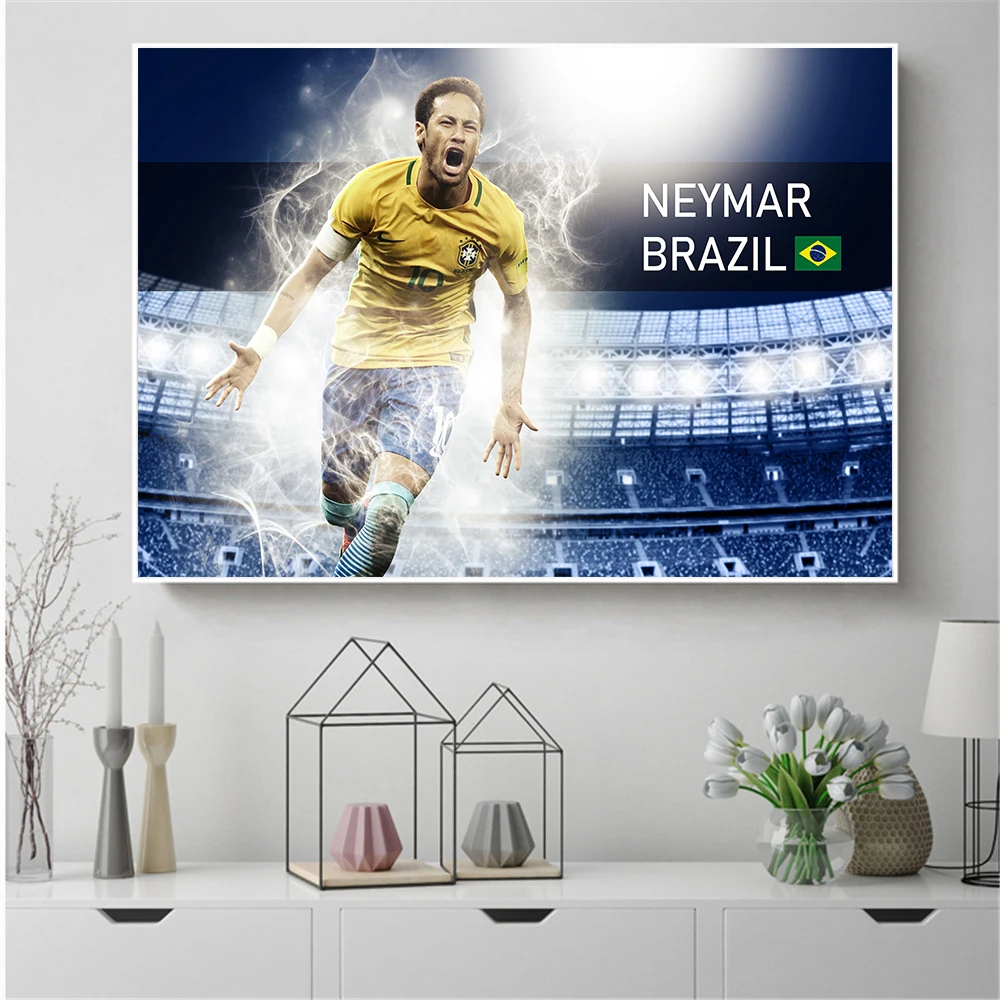 Neymar Wall Pictures for Living Room Abstract Art Painting Canvas Posters and Prints Khedira Ryan Babel Bonucci Kids Room Decor