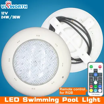 

24W 36W Swimming Pool Led Light AC/DC 12V RGB+Remote Controller Outdoor Lighting IP68 Waterproof Underwater Lamp Pond Light