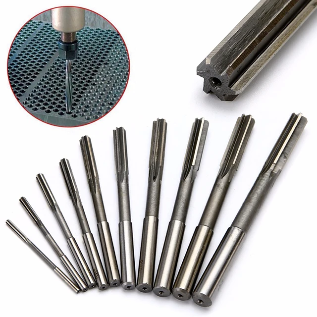 10Pcs 3-12mm High speed Straight Shank HSS Chucking Machine Reamer Drill Bit