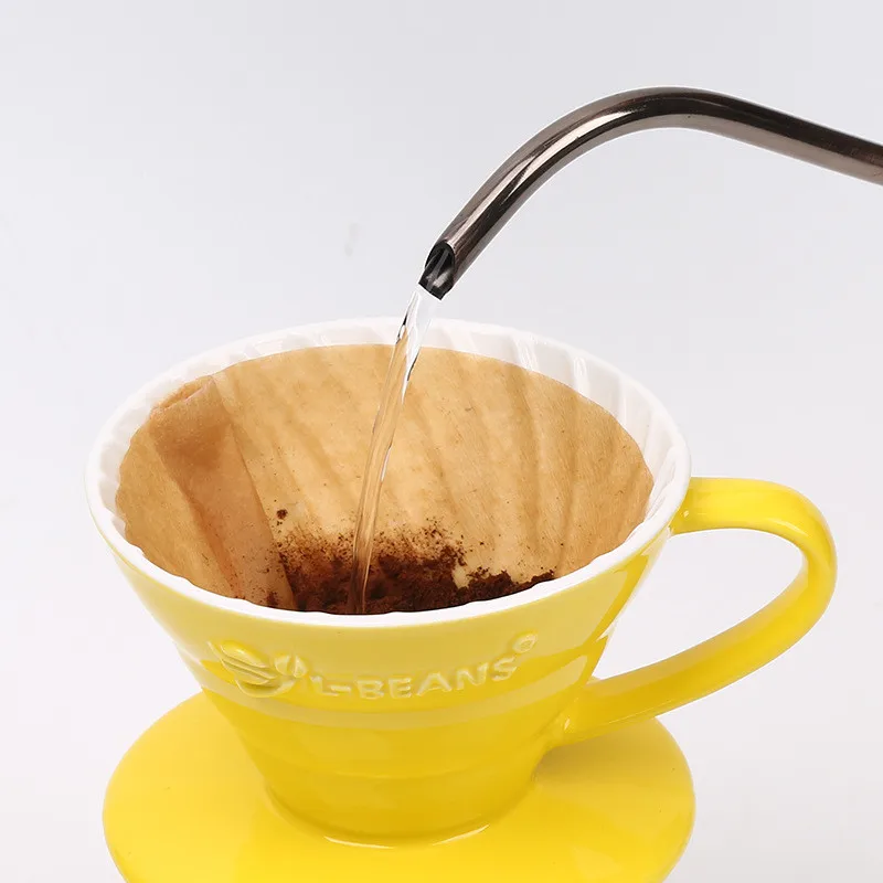 

SEAAN New Wooden Hand V60 Drip Paper Coffee Filter 102 Handmade coffee accessories