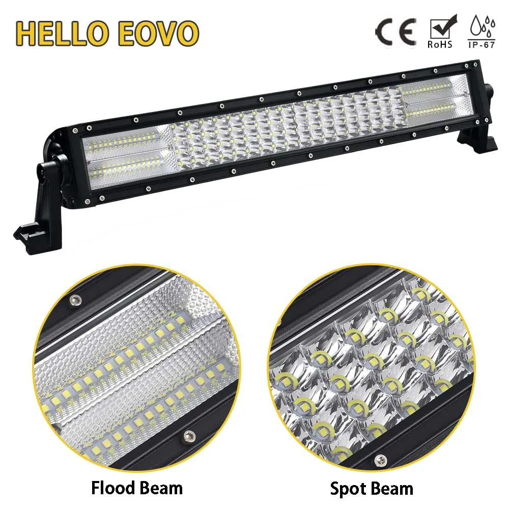 

HELLO EOVO LED Bar 4 Rows 22 inch LED Light Bar for Work Indicators Driving Offroad Boat Car Tractor Truck 4x4 SUV ATV 12V 24v