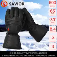 Retter volle leder beheizte handschuh SHGS06B mit 3 levels control für outdoor sport ski golf reiten rennen geschenk AU, NZ, UNS, EU, UK stecker