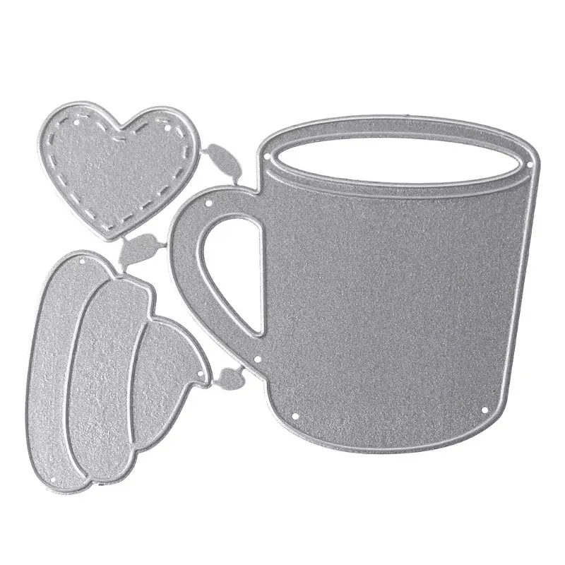 

OOTDTY Metal Cup Shape Cutting Dies Embossing Stencil Templates Mold Paper DIY Supplies