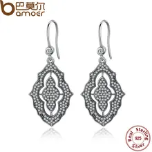 BAMOER 2016 Nueva Llegada 100% Auténtica Plata de Ley 925 Pendientes de las Mujeres Pendientes de La Joyería de Calidad SUPERIOR PAS425