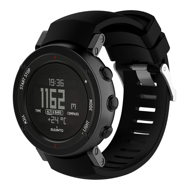 Силиконовый сменный ремешок для SUUNTO Core ALU Black Sports gps Watch