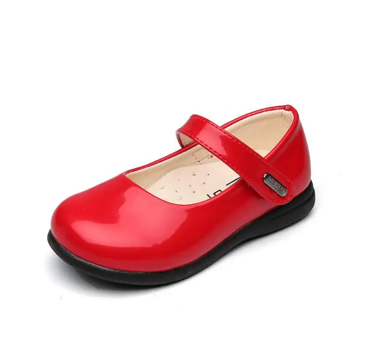 Новинка года; легкие кожаные тонкие туфли в Корейском стиле для девочек; Танцевальная обувь принцессы; обувь для танцев для больших и маленьких детей - Цвет: Красный