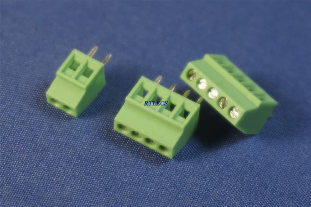 20pcs 2.54 mm Pitch PCB Screw Terminal Blocks Connector 2 Pin 3 4 5 6 7