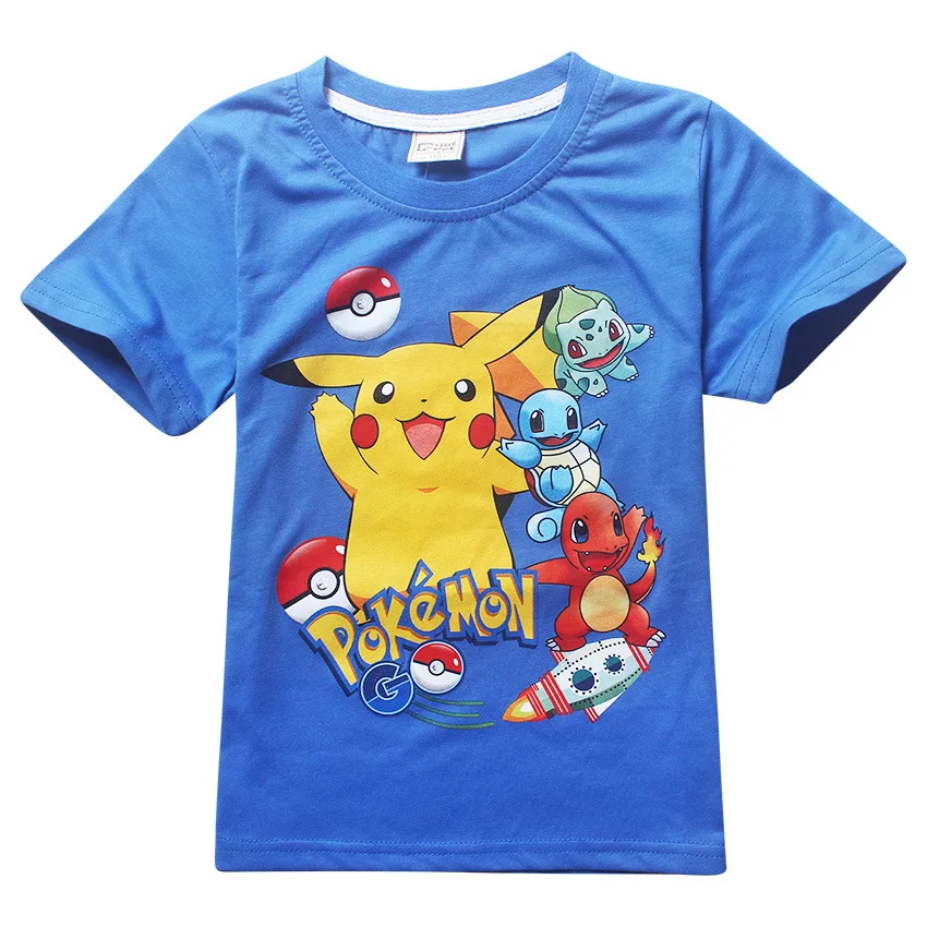 Новинка года, футболка «Pokemon Go» пальто для мальчиков хлопковые толстовки с героями мультфильмов, футболка для мальчиков, одежда для детей возрастом от 3 до 10 лет, детские куртки - Цвет: 3958blue