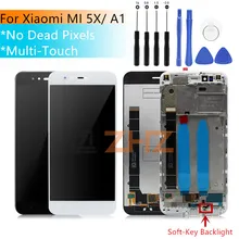 Для Xiaomi mi A1 ЖК-дисплей mi A1 mi 5X mi 5X кодирующий преобразователь сенсорного экрана в сборе с рамкой
