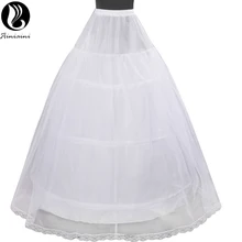 Свадебные аксессуары белый юбка три круга один Слои кружевные свадебные платья юбки Underskirt Для бальное платье BV312