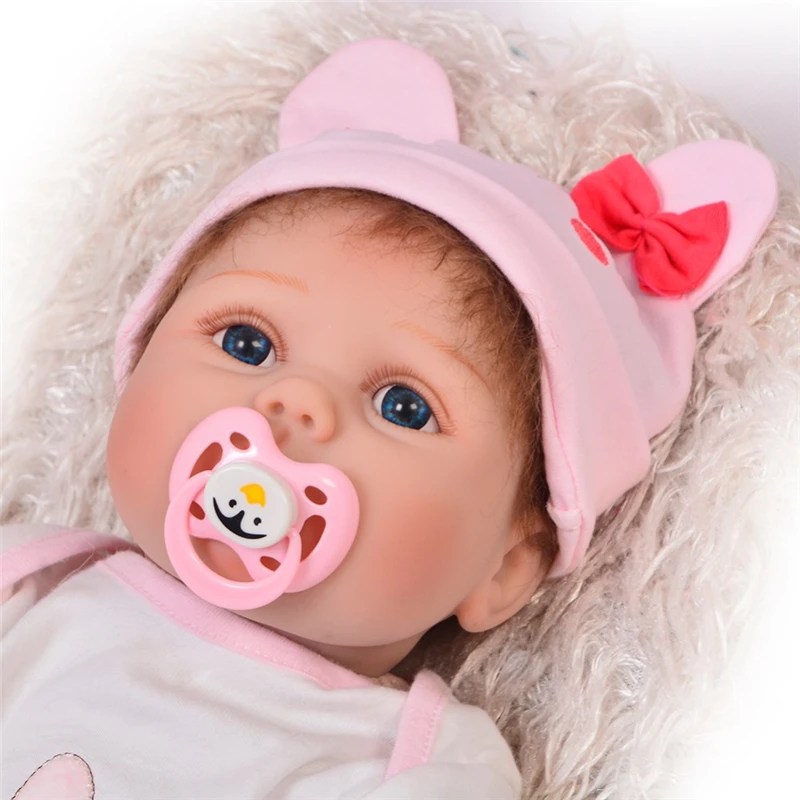 55 см мягкие силиконовые виниловые куклы Reborn Baby для девочек реалистичные укоренившиеся мохер Bebe Кукла Reborn для девочек подарок на день рождения