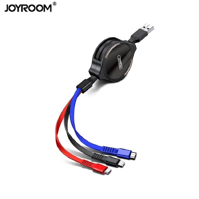 DASENLON STORE Joyroom 3 в 1 Выдвижной usb кабель для быстрой зарядки с Lightning Micro и type c всех