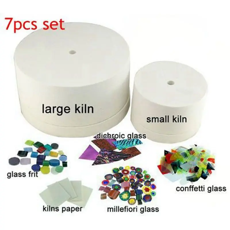 2 Pieces Kiln 7pcs Set Microwave Kiln For Glass Fusing Coe90 Fusing