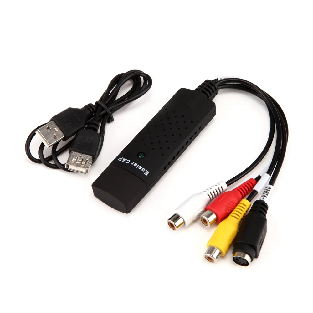 

USB1.1/2.0 Video Capture Card TV Tuner VCR DVD Audio Adapter Converter Connector for Win 10 NTSC UTV007 Video Game on PC/Laptop