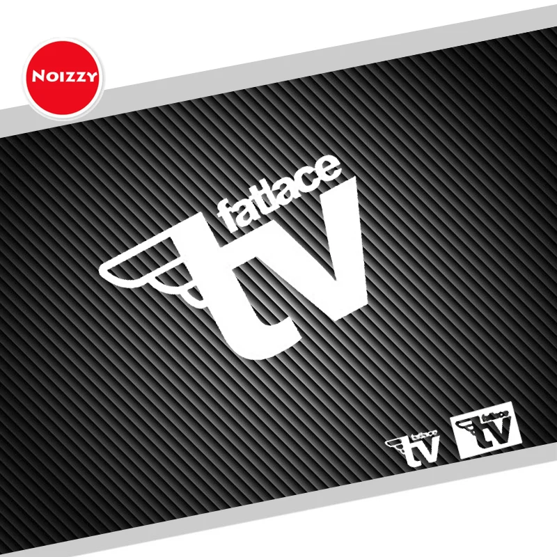 Noizzy TV Fatlace наклейка hellafпышная виниловая белая Светоотражающая на лобовое стекло