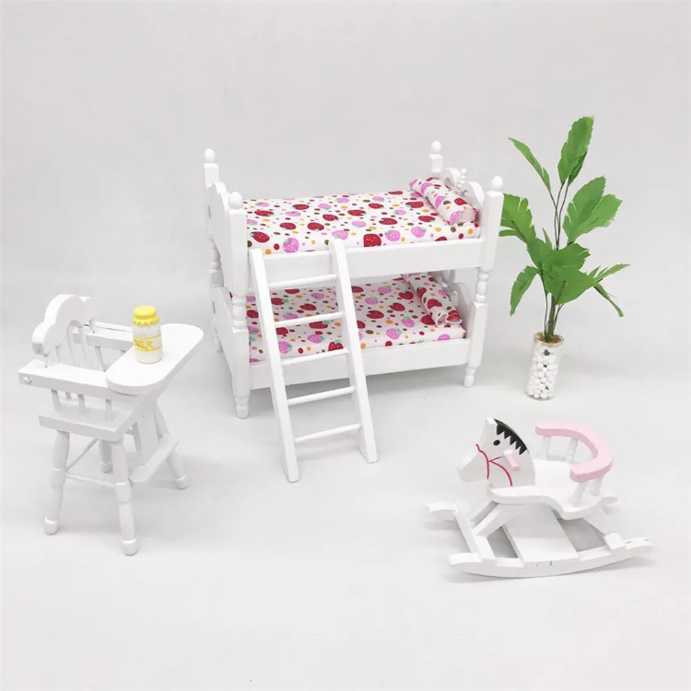 

Girl Doll Accessories Mini Dollhouse Furniture Bed Set Miniature Living Room Kids Pretend Play Toy Kids Gift Dropshipping T5#