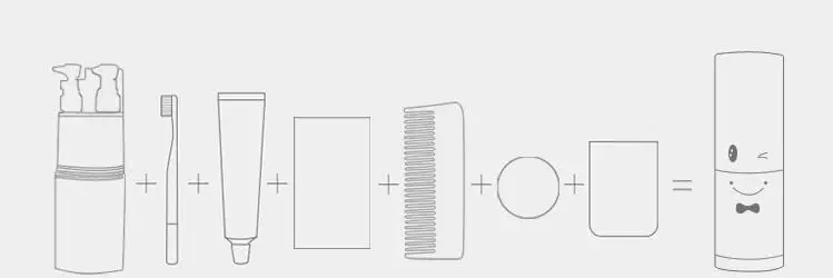 FEIGO 5 шт./компл. портативные креативные дорожные принадлежности для ванной набор эмульсионная бутылка/зубная паста/зеркало/щетка/набор зубных щеток F608