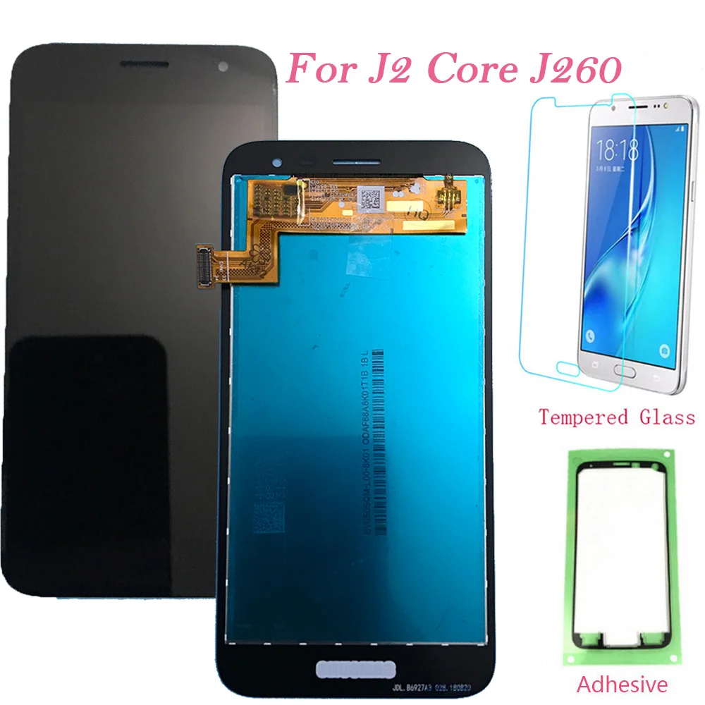 

Test LCD Screen For Samsung Galaxy J260 Touch Screen Digitizer LCD Display For Samsung J2 Core 2018 J260F Assembly Super AMOLED