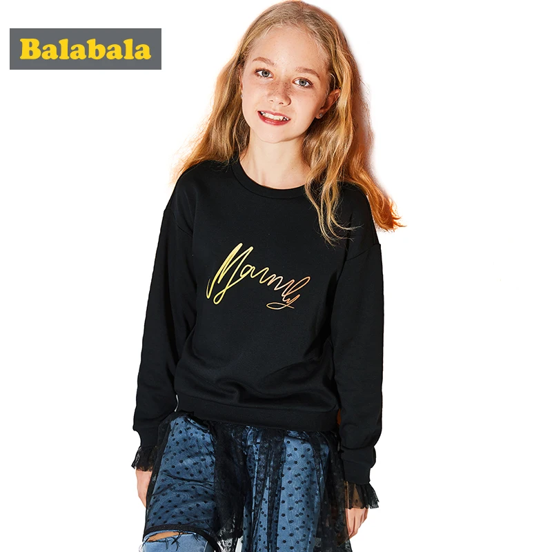 Balabala long sleeve girls dresses with colorful letter Applique children clothing girl kids clothes lace dress for girls stomacher balabala 27692150905 2015