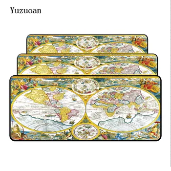 

Yuzuoan Vintage Old World Map mouse pad Gift large pad to mouse notbook computer mousepad cool gaming mouse mats to mouse gamer