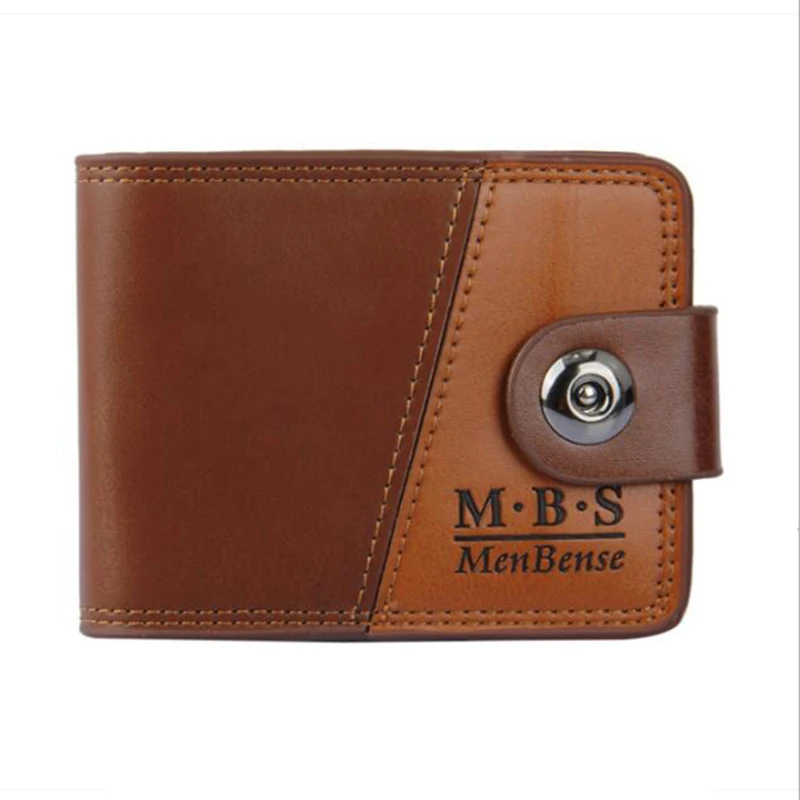 Мужской бумажник, 1 шт., ретро, ковбойская короткая застежка, с пряжкой, мужской кошелек