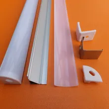 44 м/лот Угловой Профиль СВЕТОДИОДНЫЙ алюминиевый с крышкой и заглушки для светодиодный полосы 2 м/шт