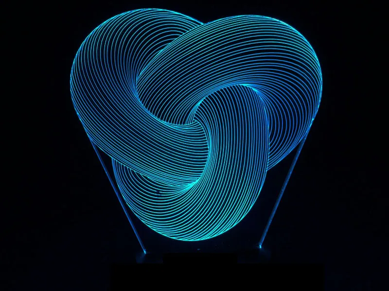

YIMIA Creative 3D LED Lamp Abstract Mode Illusion LED USB Lamp Touch RGB 7 Color Changing Table Night Light Bedside Decoration