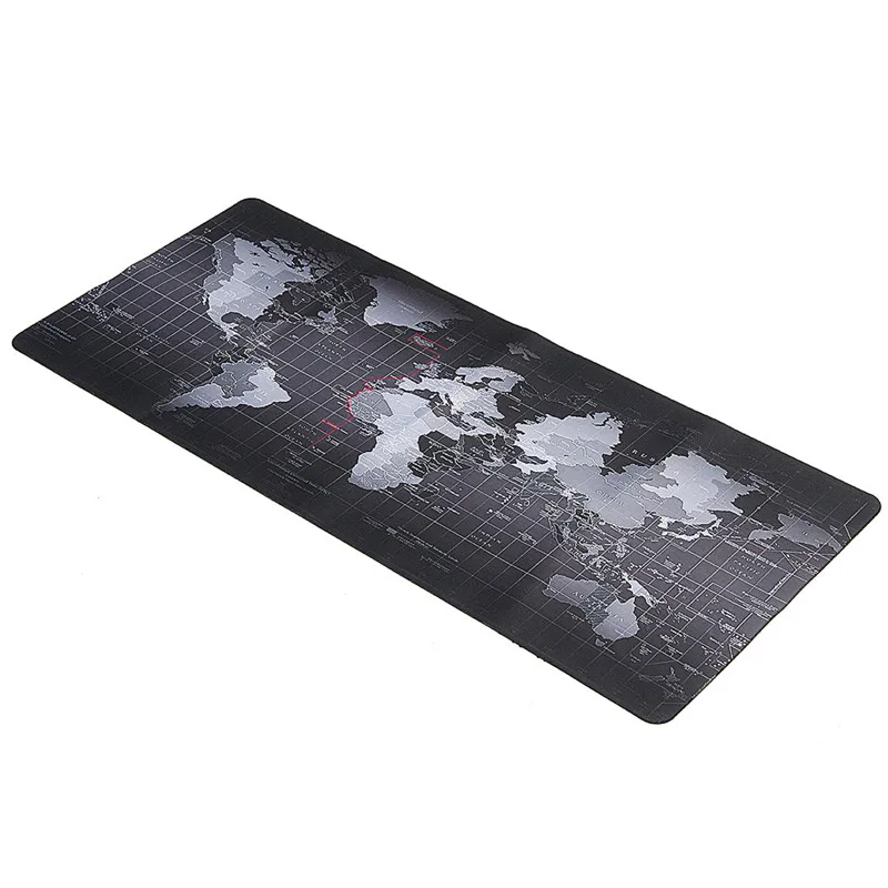 World map gaming mouse pad with edge locking and alternative size