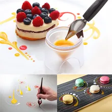 DIY chocolate de acero inoxidable cuchara DIY lápiz tuberías cucharas torta decoración pastelería herramientas accesorios de cocina gadget
