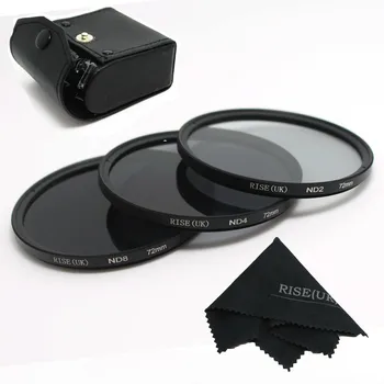 

RISE(UK) 72MM Neutral Density Filter Lens Set Kit ND2 ND4 ND8 ND 2 4 8 with track nukber