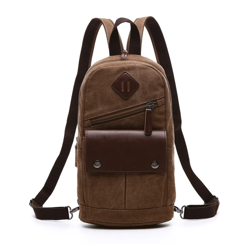 Sac A Dos Vintage En Toile Pour Hommes Sacoche D Ecole Retro Asymetrique Epaule Denudee Poitrine Triangle Sac A Dos Aliexpress