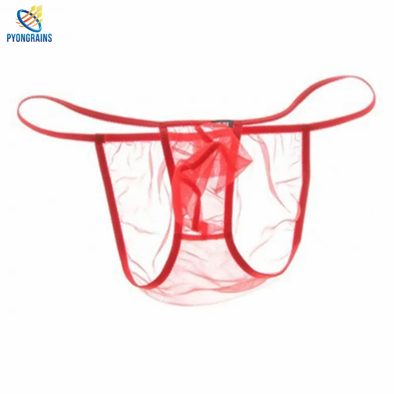 

2016 Sexy Men Jockstrap G Strings Thongs Gay Men Underwear Briefs Sexy Penis Pouch Bikini Waist Translucent Bright Network Yarn