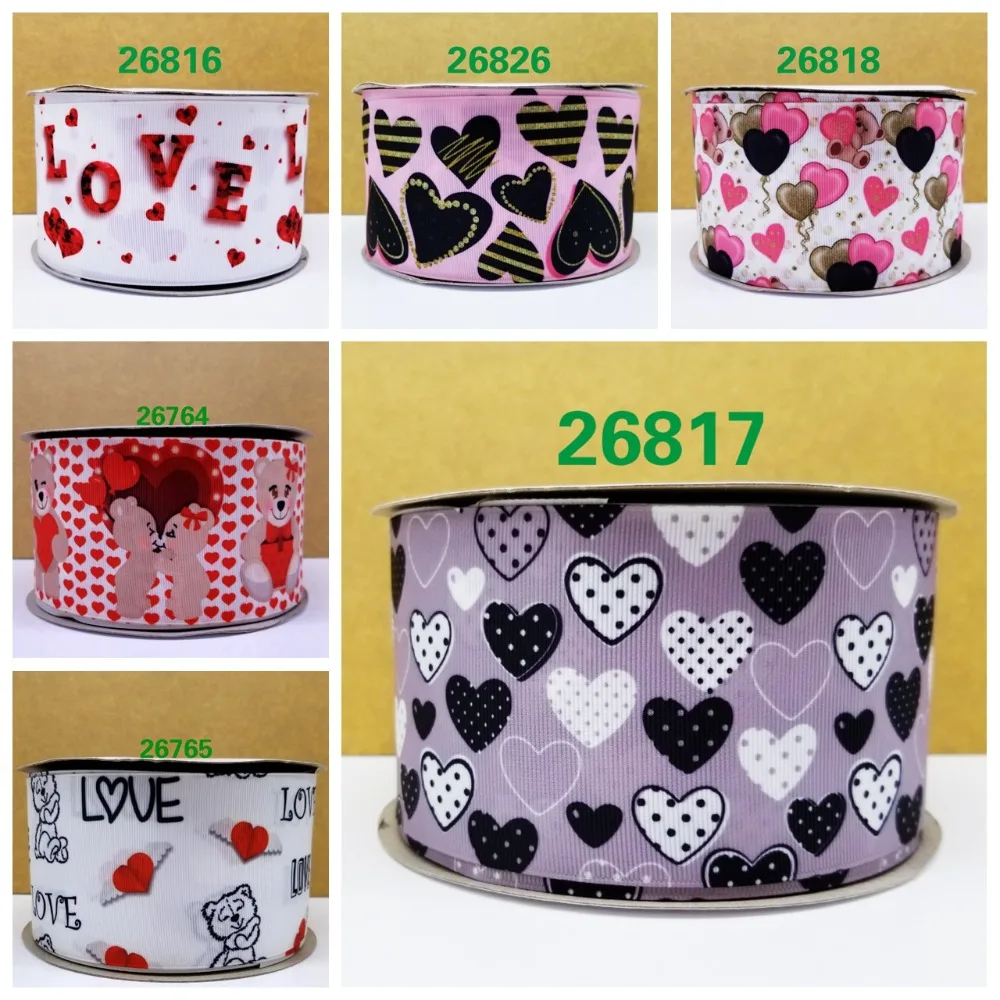 

Cartoon printed grosgrain ribbon ,satin ribbon 10 yards . 26764-