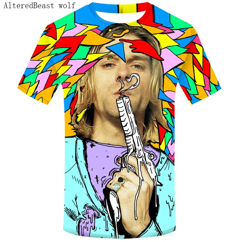 Мужская футболка Nirvana Kurt Cobain, Harajuku Song, лирика, принт в рамке, рок-звук, мужская летняя одежда, негабаритная футболка - Цвет: DMY773