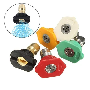 

5 Pcs Package High Pressure Washer Spray Nozzles Tip Set Variety Degrees Quick Connect for Gas Power Pressure Washers