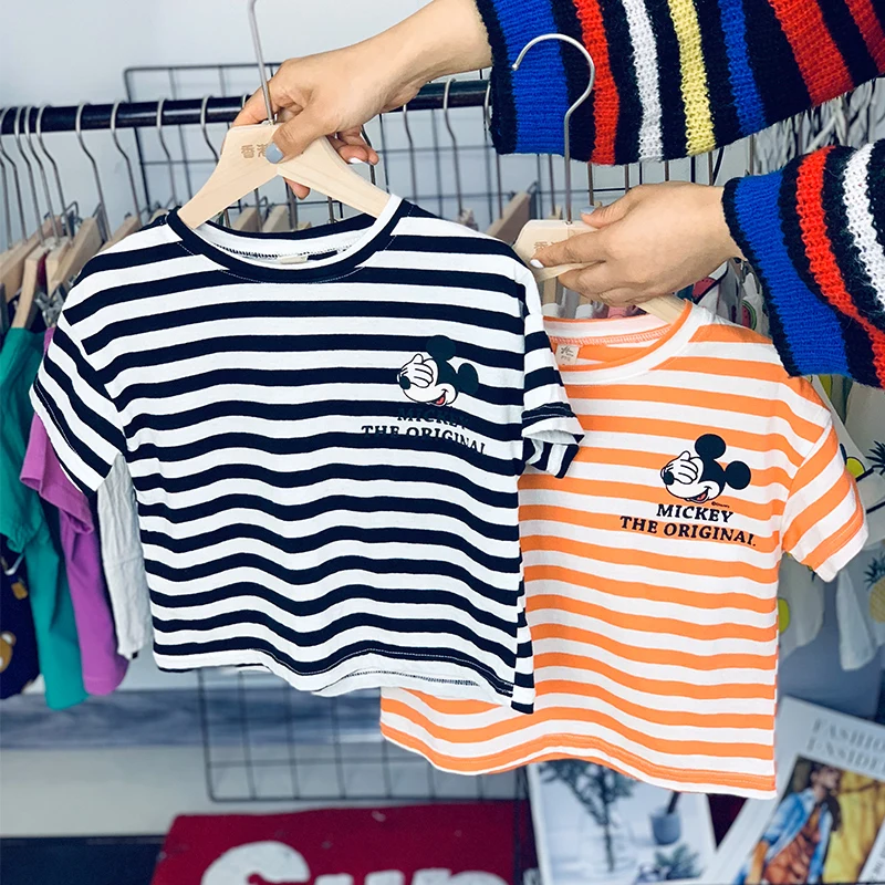 

Baby Clothes Kids tshirts Boys Summer Mickey Clothes Short Sleeve Girls tshirt Cotton Lightweight Clothing for Sale