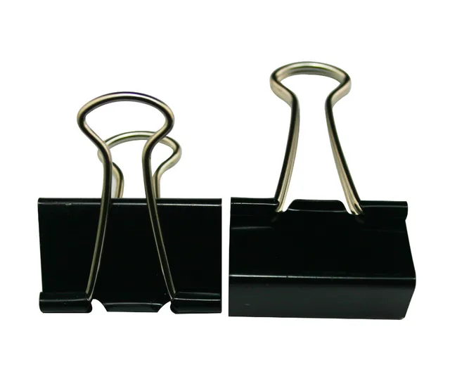 large binder clips 2 inch width and 1 2 inch capacity black yellow 10 inch binder