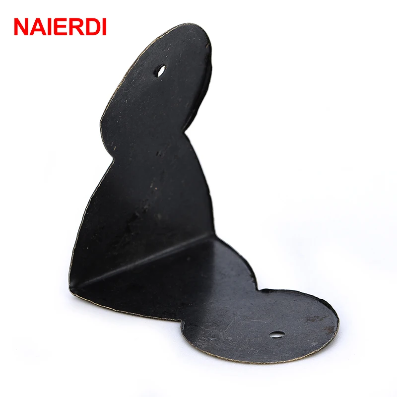 

30PCS NAIERDI Decoration Corner Bracket Antique Jewelry Box Wood Corner Protector Retro Bronze Furniture Fittings Hardware