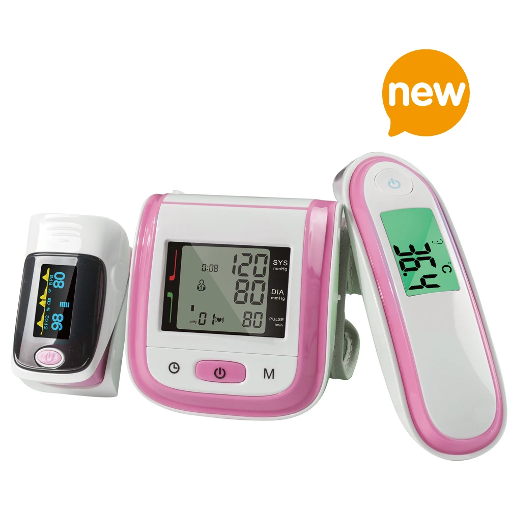 

Yongrow Fingertip Pulse Oximeter & Wrist Blood Pressure Monitor & Infrared Body Thermometer With Health Care (Multi-Colors)